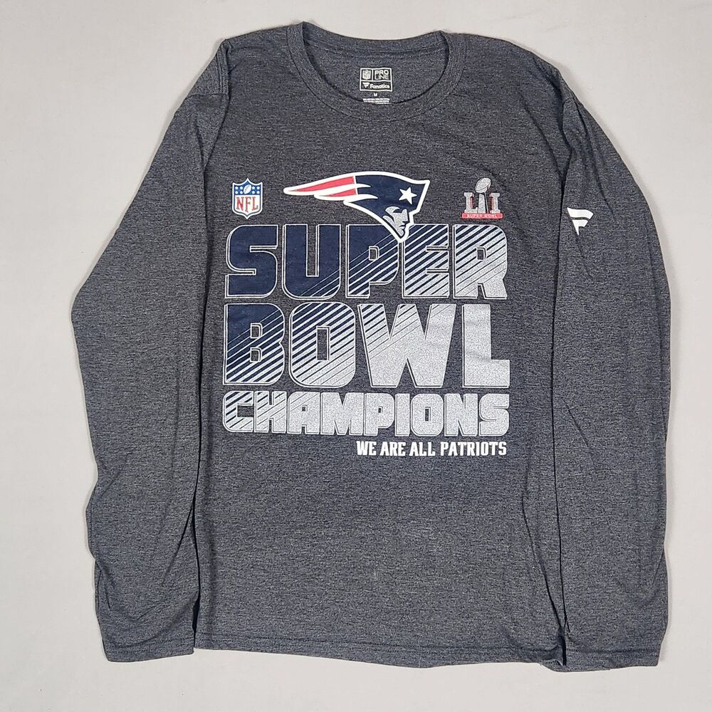 New England Patriots Super Bowl LI Champions Long Sleeve Shirt Mens M